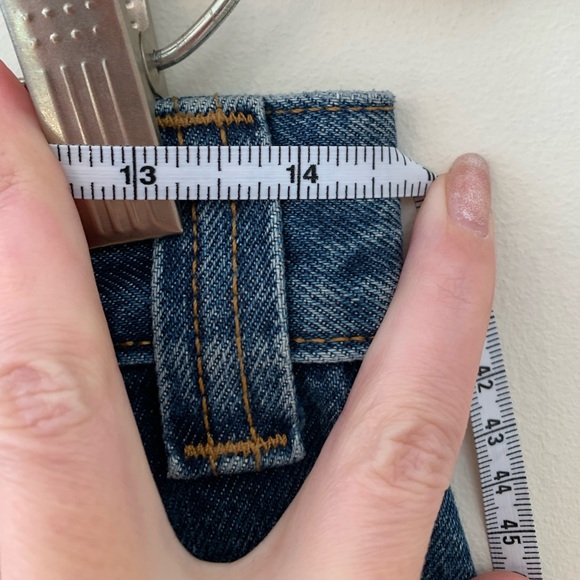 KHAITE Blue Denim Pencil Skirt - Picture 9 of 9